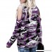 Blouses for Womens FORUU Off Shoulder Sexy Camouflage Long Sleeve Tops T Shirts Purple B07G19869J